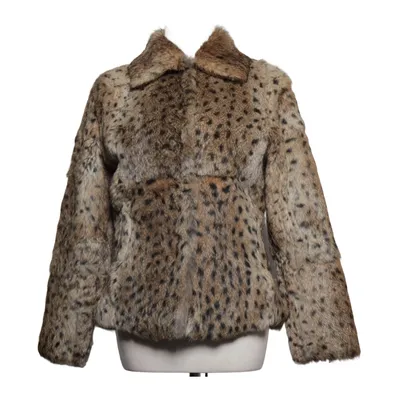 Fur jacket (Brown, Black) from Elements Polyester, Rabbit fur