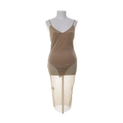 Klänning (Guldfärgad) från Boohoo Elastan, Polyester