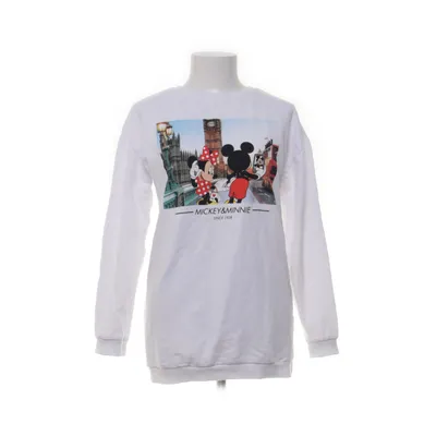 Collegetröja (Vit, Flerfärgad) från Mickey Mouse Bomull, Polyester