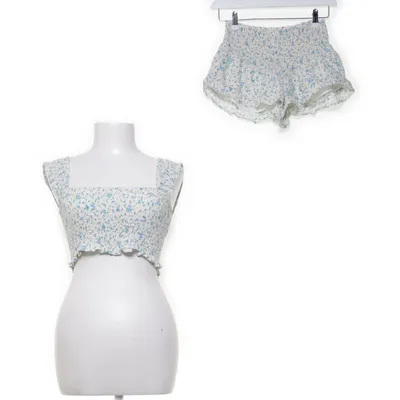 Set (Beige, Meerkleurig) van Bershka Linnen, Polyester, Viscose