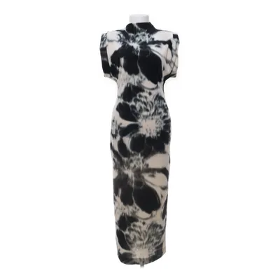 Maxi jurk (Blauw, Beige) van Zara Polyester, Elastaan