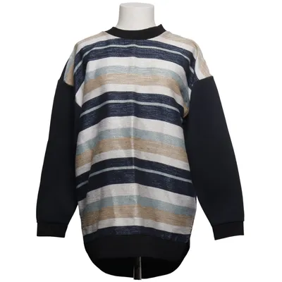 Collegetröja (Blå, Beige, Vit) från Altewaisaome Akryl, Bomull, Elastan, Polyamid, Polyester, Polyuretan