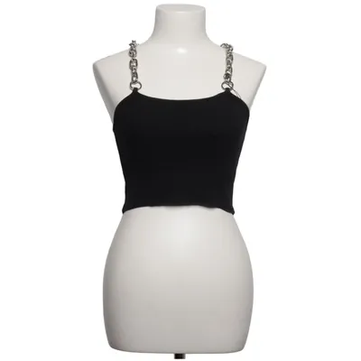 Crop top (Sort) fra The Ragged Priest Bomuld, Elastan, Metallfiber