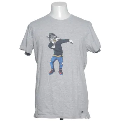 T-shirt (Gray, Multicolored) from Solid Cotton, Viscose