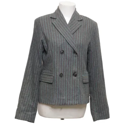 Blazer (Gray, Blue) from Même Road Acrylic, Polyester, Wool