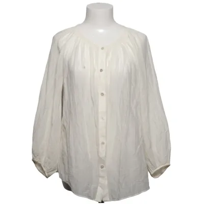 Blouse (White) from Massimo Dutti Cotton, Polyamide