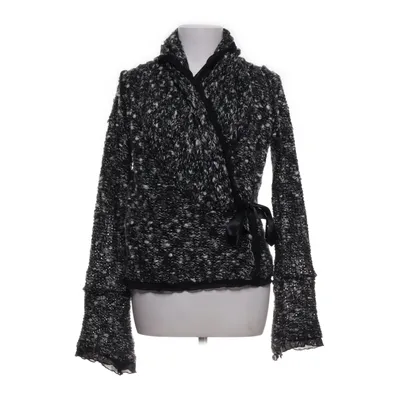 Wrap cardigan (Black, White) from Domani Acrylic, Polyamide, Wool