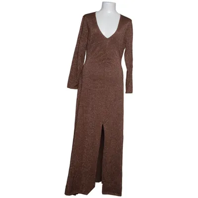 Evening gown (Brown, Gold) from Rixo Metallic fiber, Nylon, Viscose