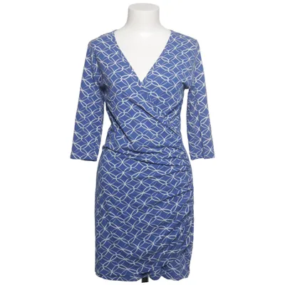 Wrap dress (Blue, White) from Hemp Age Elastane, Hemp, Organic cotton