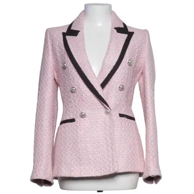 Kavaj (Rosa, Svart) från Zara Akryl, Bomull, Polyester