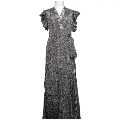 Robe portefeuille (Noir, Beige) de Gold & Silver Polyester