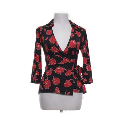 Omlottopp (Svart, Röd) från Diane von Furstenberg Vintage Silke