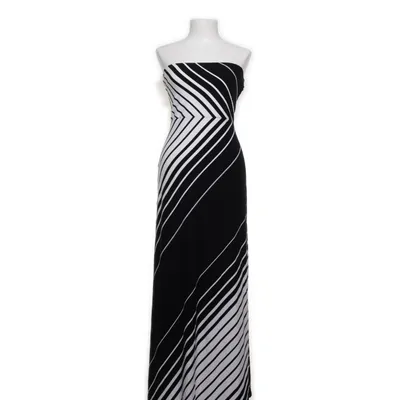 Långklänning (Svart, Vit) från White House Black Market Elastan, Polyester