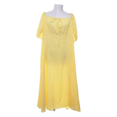 Halterneck-kjole (Gul) fra Shein Curve Elastan, Polyester