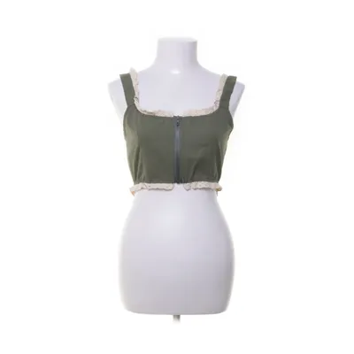 Crop top (Groen) van Romwe Katoen, Polyester