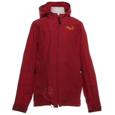 Regnjacka (Röd) från Jack Wolfskin Bomull, Polyester, Polyuretan