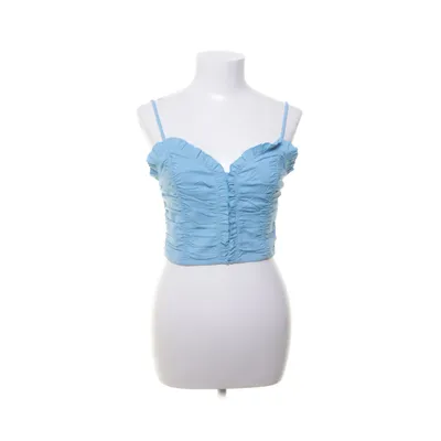 Crop top (Blauw) van Zara Viscose, Polyamide, Elastaan