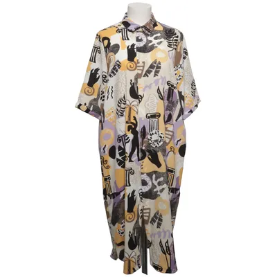 Skjortklänning (Rosa, Flerfärgad, Vit) från Monki Elastan, Polyester