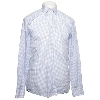 Shirt (Blue, White) from Eton Cotton