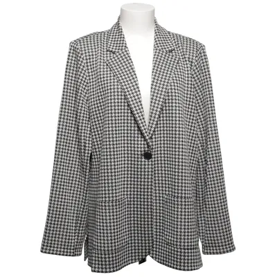 Blazer (Sort, Hvid) fra Unfold Copenhagen Elastan, Polyester, Viscose