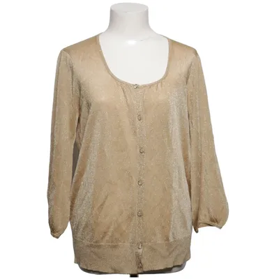 Cardigan (Beige) from Isolde Metallic fiber, Polyester, Viscose