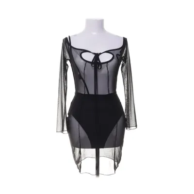 Cocktailjurk (Zwart) van PrettyLittleThing Elastaan, Polyester