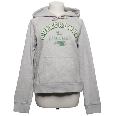 Huvtröja (Grå) från Abercrombie & Fitch Bomull, Polyester