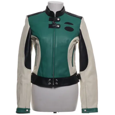 Bikerjacka (Grön, Vit, Svart) från Diesel Elastan, Polyester, Polyuretan
