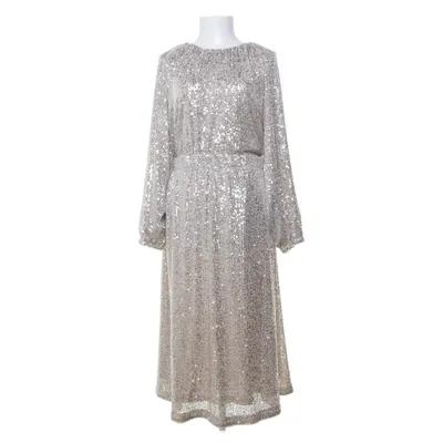 Aftenkjole (Sølv, Beige) fra H&M Elastan, Polyester