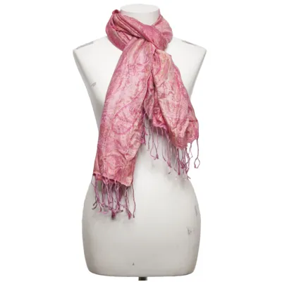 Scarf (Pink, Multicolored) from Kashmir Silk