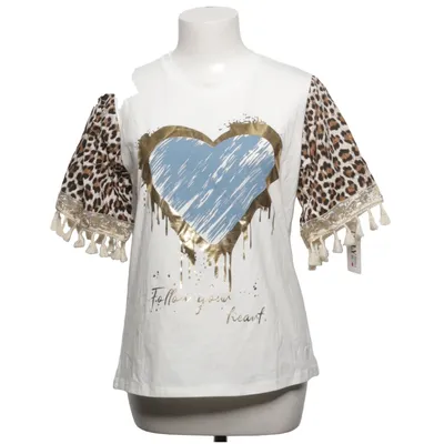 T-shirt (Blanc, Marron, Or) de Pronto Moda Coton