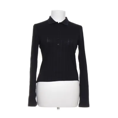 Henley T-shirt (Sort) fra H&M Elastan, Polyester, Viscose