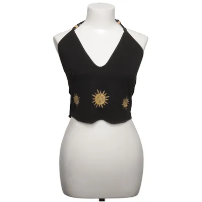 Haltertop (Zwart) van Romwe Elastaan, Polyester