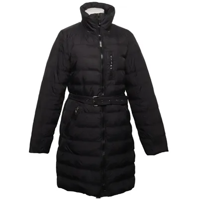Daunenmantel (Schwarz) von Jette Daune, Feder, Polyamid, Polyester, Viskose
