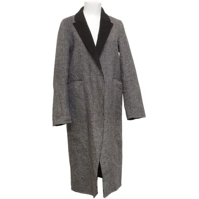 Coat (Black, White) from IndieXO Polyester, Wool