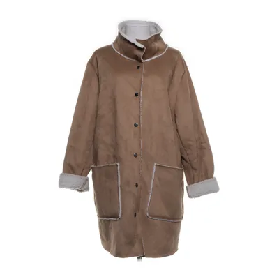 Shearling Jacke (Braun, Weiß) von Janina Polyester