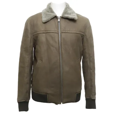 Veste en peau de mouton retournée (Vert) de Benedetta Novi Cuir
