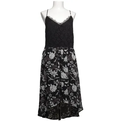 Robe (Noir, Blanc) de Laura Torelli Élasthane, Polyamide, Polyester