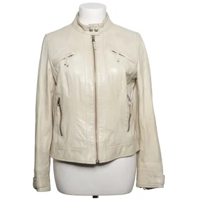 Läderjacka (Beige) från Javier Simorra Skinn