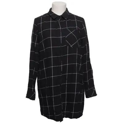 Flannel skjorte (Sort, Hvid) fra Jean Pascale Bomuld, Viscose