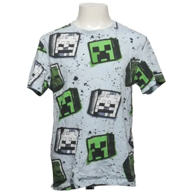 T-shirt (Bleu, Multicolore) de Minecraft Coton