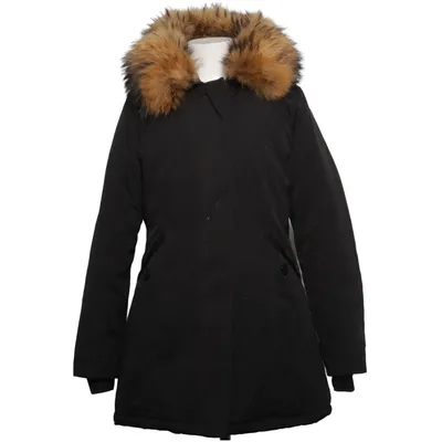 Parka (Noir) de Attentif Coton, Polyester
