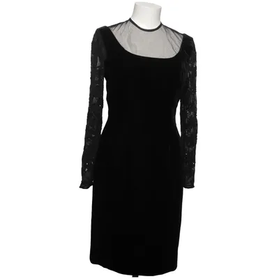 Cocktailkleid (Schwarz) von Escada Couture Baumwolle, Viskose