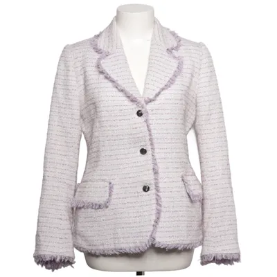 Blazer (Violet, Blanc) de Veronica Virta Acrylique, Coton, Polyamide, Polyester, Viscose