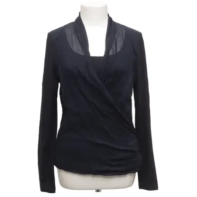 Wrap blouse (Gray) from La Ligna Elastane, Viscose