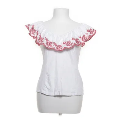 Topp (Vit, Röd) från Anthropologie Bomull, Polyester