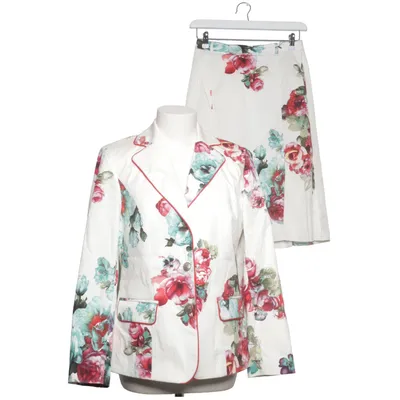 Tailleur jupe (Blanc, Multicolore) de Alfredo Pauly Coton, Élasthane, Polyester