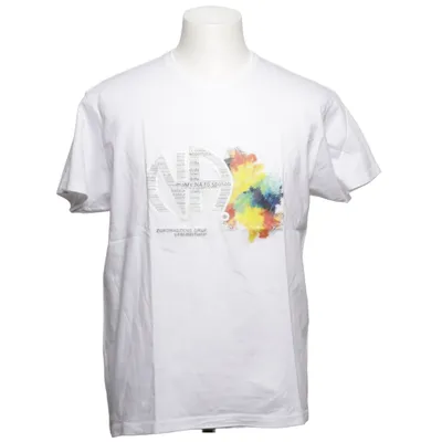 T-shirt (White, Multicolored) from JHK Cotton