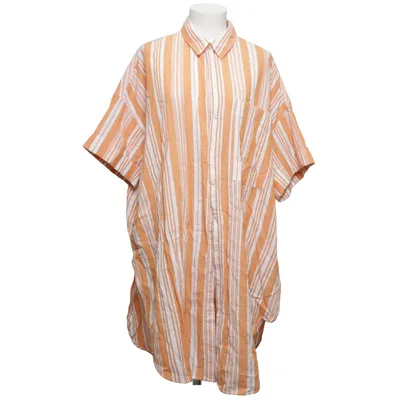 Kortärmad skjorta (Orange, Vit) från Lemlem X H&M Lyocell, Polyamid
