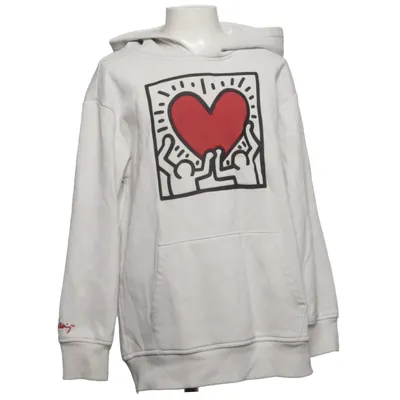 Sweat à capuche (Blanc) de Keith Haring Coton, Polyester